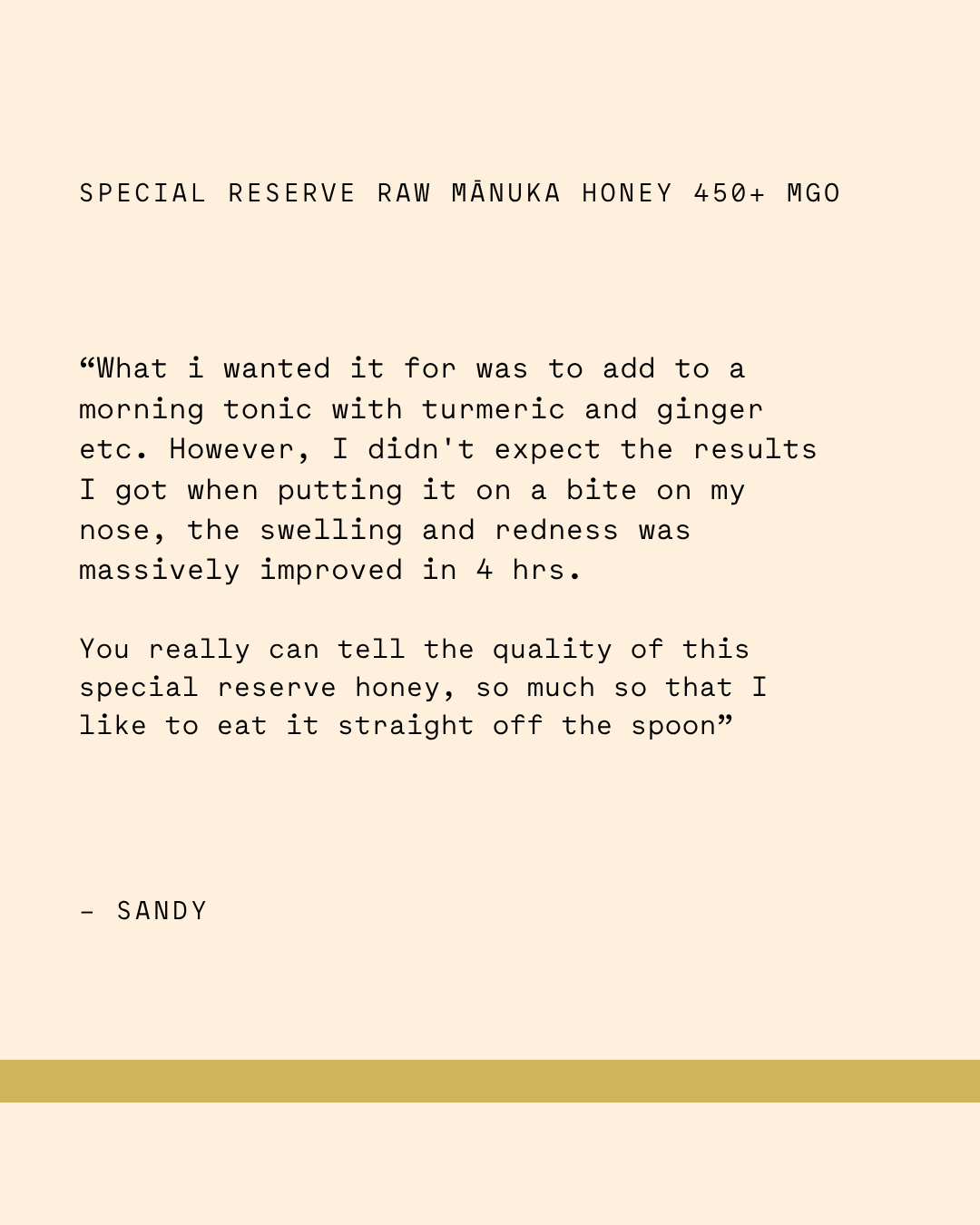 Special Reserve Raw Mānuka Honey 450+ MGO